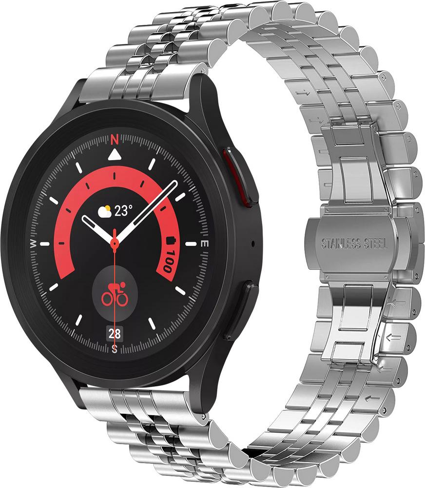 Браслет металевий Stech для Galaxy Watch 5 Pro Silver (29604-59)