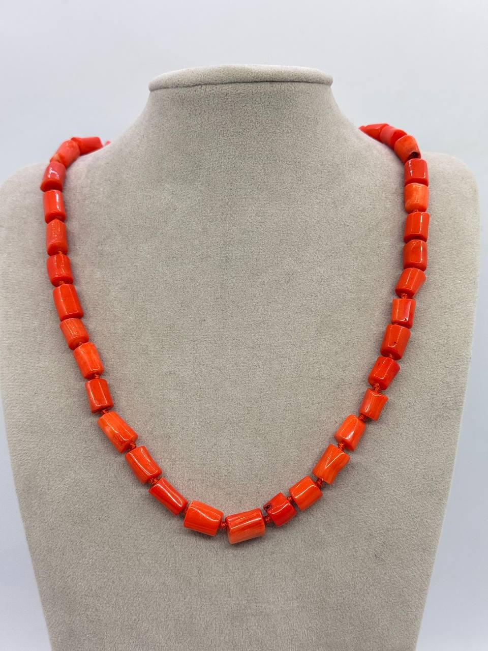 Бусы коралл 45 см Оранжевый (12181)