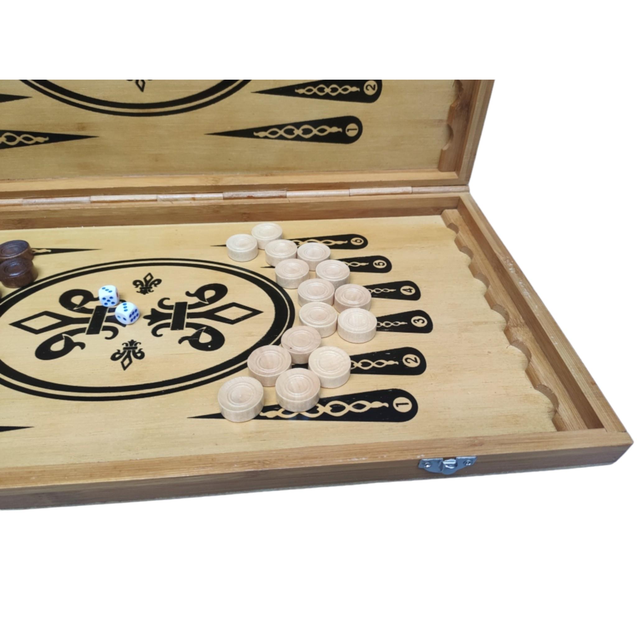 Набор игровой Game Set 3в1 нарды/шахматы/шашки 48,5х48,5 см - фото 8