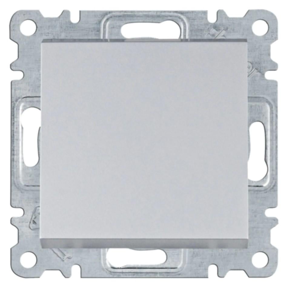 Выключатель одноклавишный Hager Lumina-2 WL0032 (10АХ/230В) перекрестный серебряный (10555)