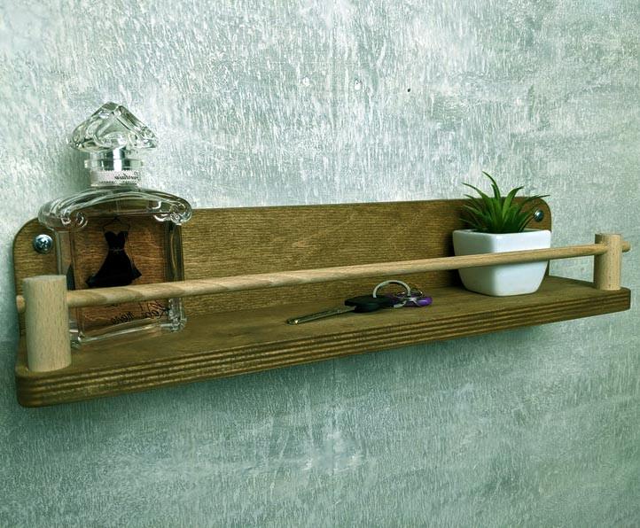 Полка настенная из дерева Касарабе Мускат/Бланже (ПНС/00520701)