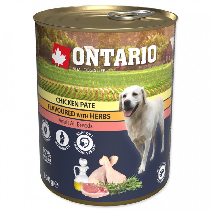 Консерва для собак Ontario Chicken Pate with Herbs с курицей и травами 800 г (214-21134)