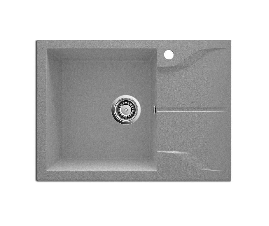 Мойка для кухни Stella Adamanta Compact гранитная с краном Серый (594) - фото 4