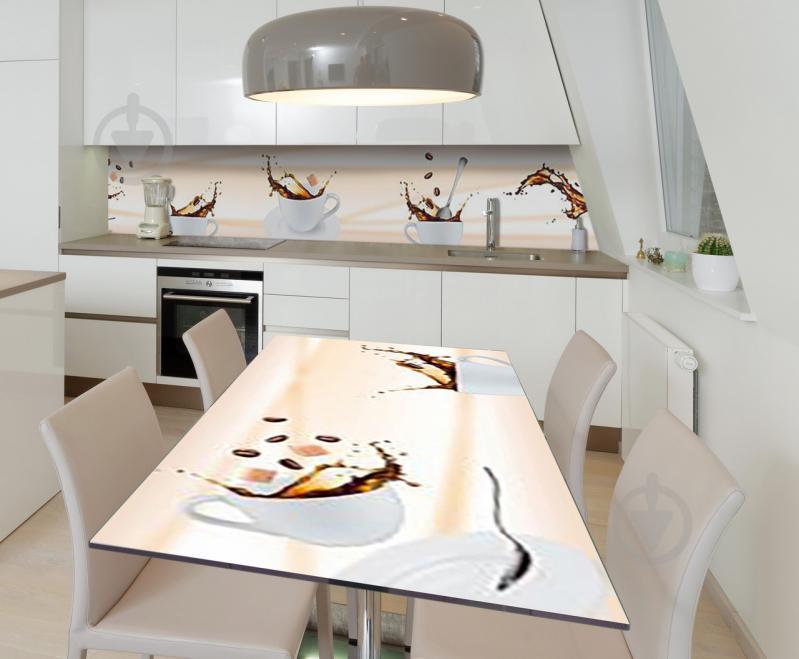 Наклейка 3Д виниловая на стол Zatarga «Кофейные брызги» 600х1200 мм (Z182205st)