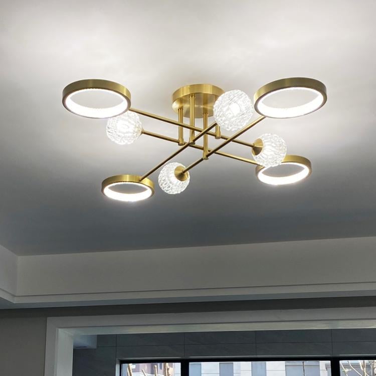 Люстра Нептун LED 8925 8 плафонов Золотой