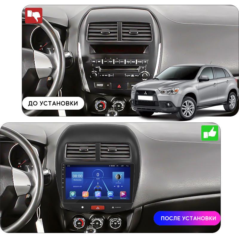 Магнітола штатна 10" Lesko для Mitsubishi ASX I 2010-2013 4/32Gb 4G Wi-Fi GPS Top - фото 3