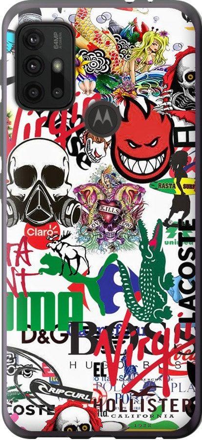 Чехол на Motorola Moto G30 Many different logos (4022u-2320-42517)