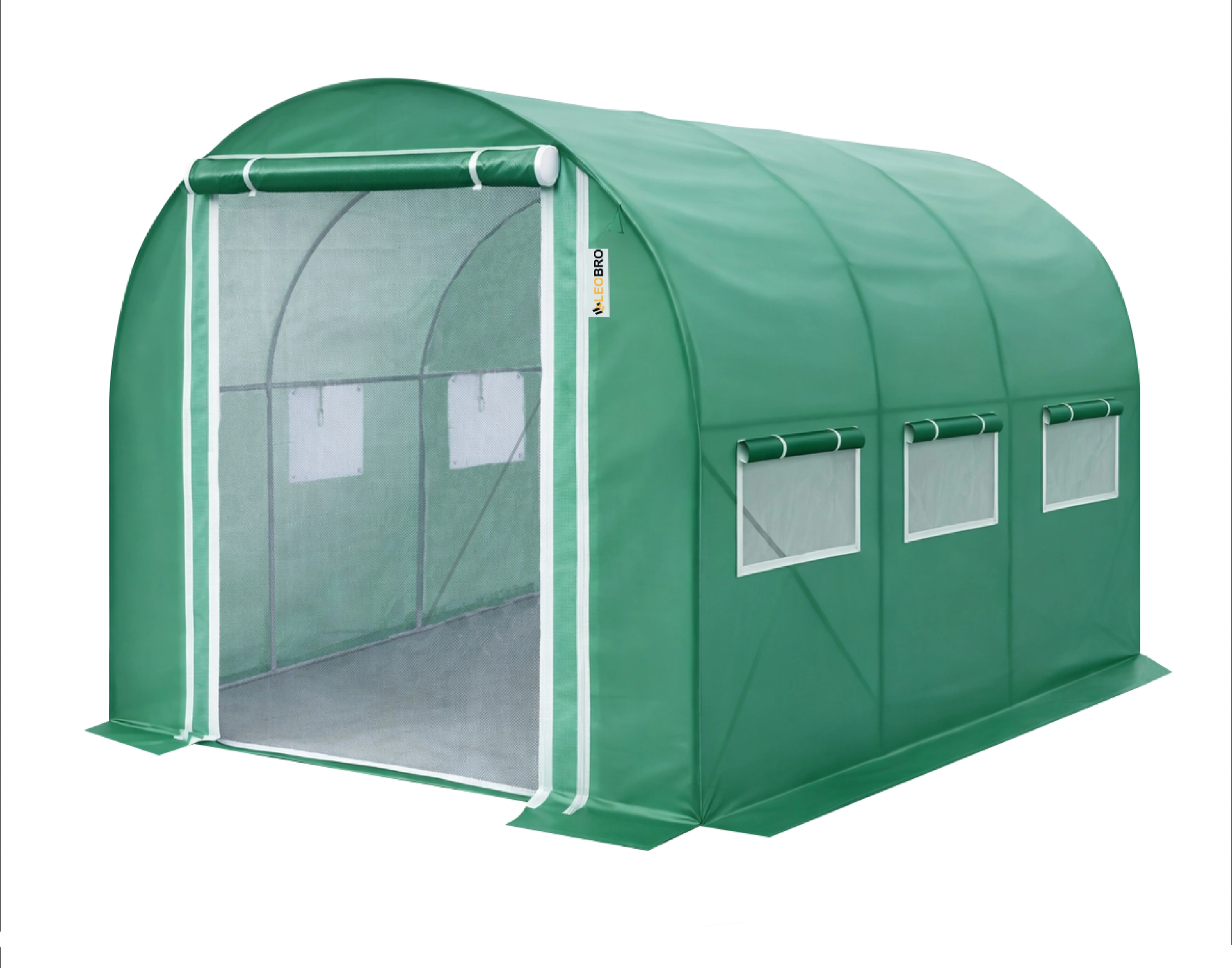 Теплица садовая LEOBRO с окнами и москитной сеткой 6 м2 Зеленый (LBG108-GRN)