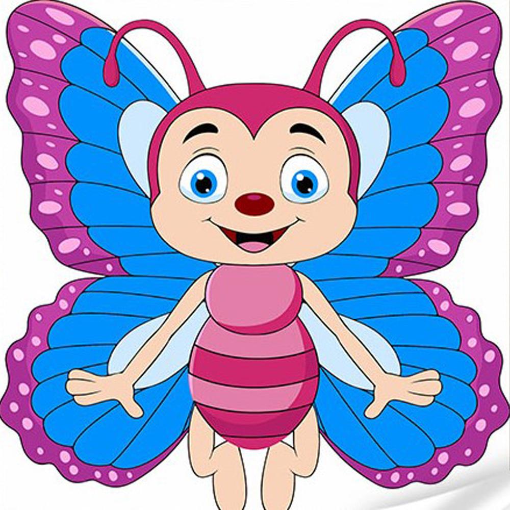 Картина за номерами Strateg Преміум Мультяшна смішна метелик з лаком і з рівнем 30x30 см (Str-ES-0874) Картина за номерами Strateg Преміум Мультяшна смішна метелик з лаком і з рівнем 30x30 см (Str-ES-0874)