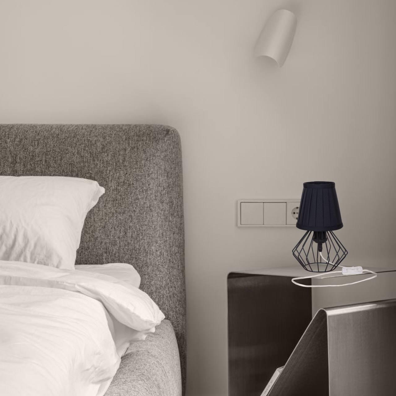 Лампа/нічник настільна з абажуром Чорний (56-T108F02 BK+BK) - фото 4 Лампа/нічник настільна з абажуром Чорний (56-T108F02 BK+BK) - фото 4