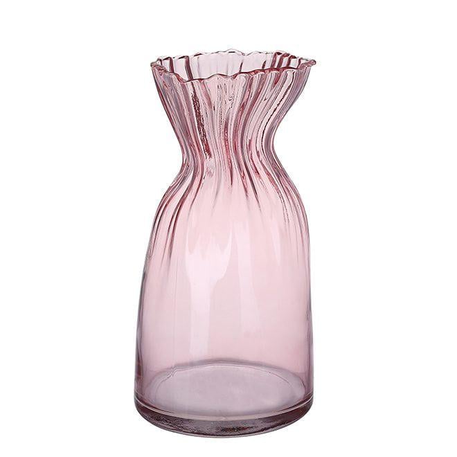 Ваза стеклянная Flora Грейс 30,5 см Розовый (32961)