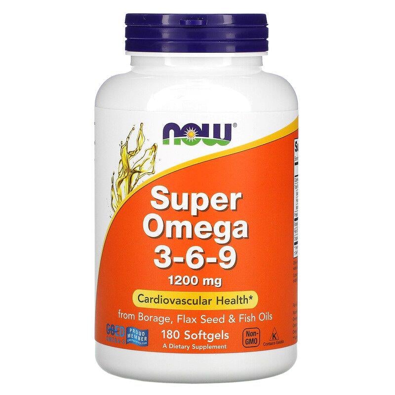 Омега 3-6-9 NOW Foods Super Omega 3-6-9 1200 mg 180 Softgels Омега 3-6-9 NOW Foods Super Omega 3-6-9 1200 mg 180 Softgels