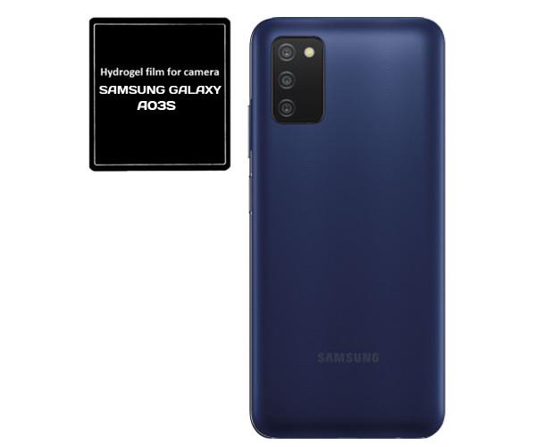 Протиударна гідрогелева плівка Hydrogel Film для Samsung Galaxy A03s на камеру 3шт, Transparent