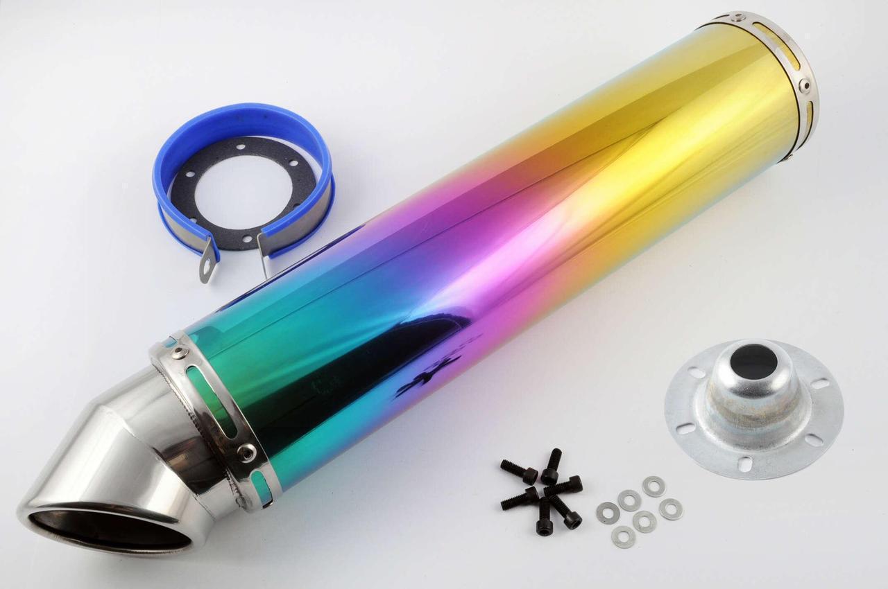 Глушник тюнінг mod:27 420х100 мм/кріплення Ø 78 мм Різнокольоровий прямоток (2262529171)