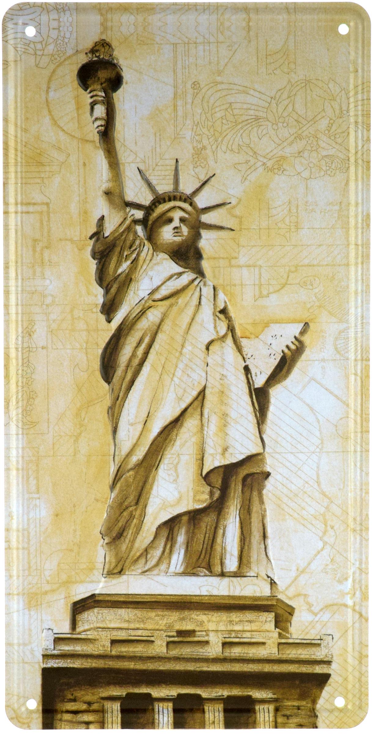 Табличка металева Статуя Свободи/Statue Of Liberty 15x30 см