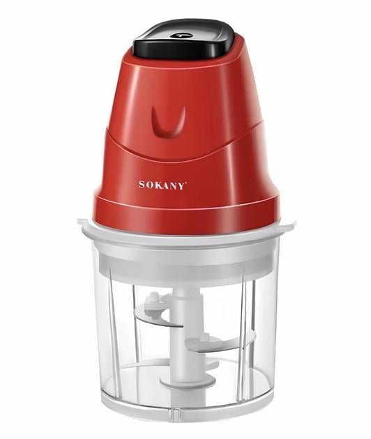 Подрібнювач Sokany SK-06009 250 Вт турборежим 4 леза 700 мл Червоний (2540516901)