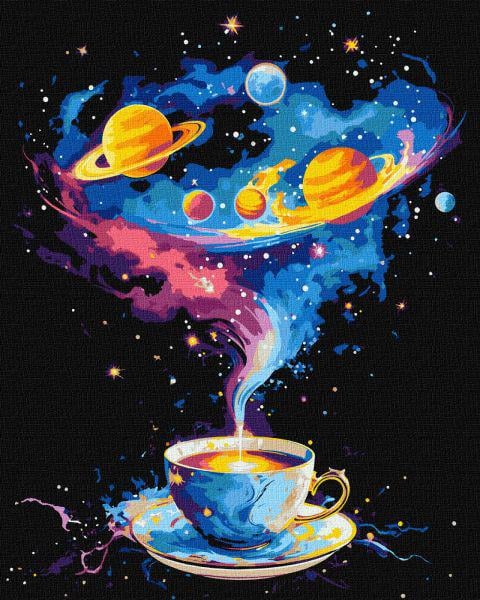 Картина за номерами Ідейка Космічний вихор із фарбами металік 40x50 см (Id-KHO5122)