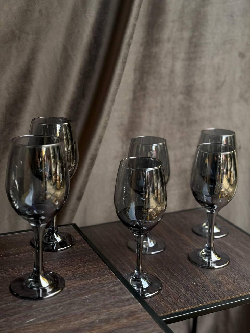 Набор питьевой стеклянный TS Kitchen лимонадница 3 л/6 бокалов по 220 мл Серый (HP4176-1) - фото 4