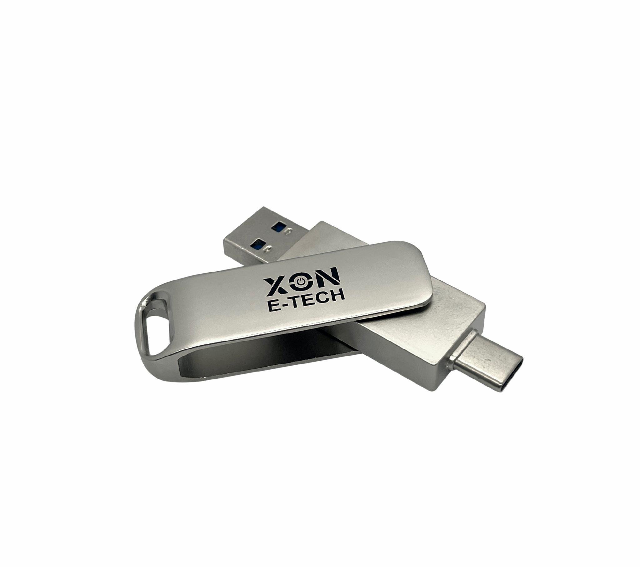 Флеш-накопитель XON FlashDrive DuoConnect 128 Гб USB 3.0/USB Type-C Серый (FX3DR128MS 7621) - фото 3 Флеш-накопитель XON FlashDrive DuoConnect 128 Гб USB 3.0/USB Type-C Серый (FX3DR128MS 7621) - фото 3