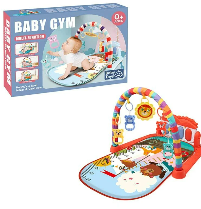 Развивающий коврик Baby Toys 226-6 с мелодиями, подсветкой и погремушками Разноцветный (OR00001343)