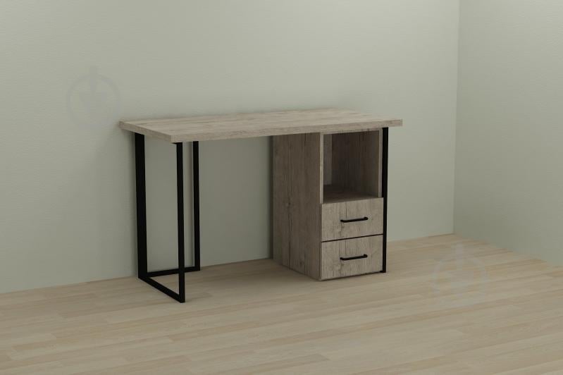 Компьютерный стол Ferrum-decor Отто 76x120x60 черный ДСП Дуб Шервуд 32мм