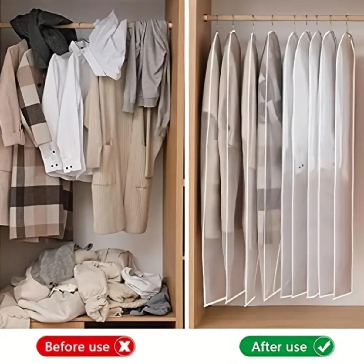 Набор чехлов для одежды Garment Bag 60х137 см 7 шт. - фото 8 Набор чехлов для одежды Garment Bag 60х137 см 7 шт. - фото 8