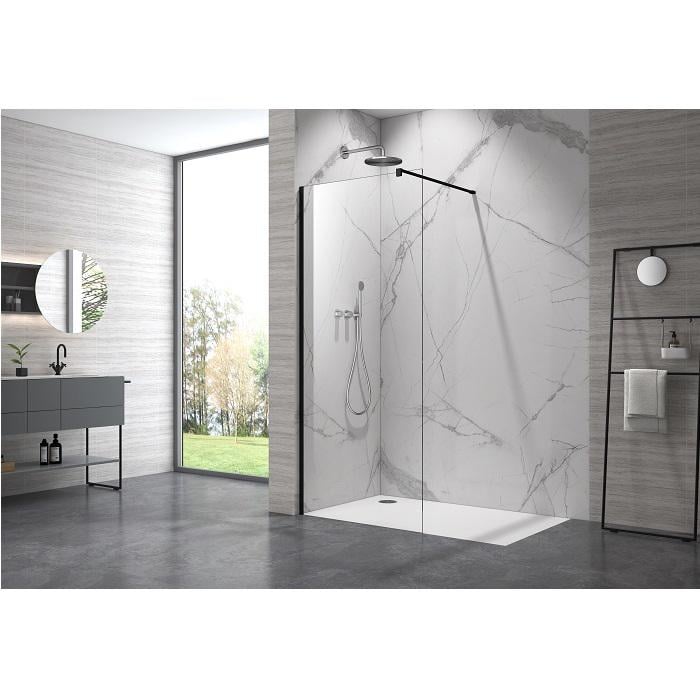 Кабина ARMAFORM Walk-in Aquaform 113-40432 RIO GRANDE BLACK 80х200 см стекло прозрачное 8 мм Черный