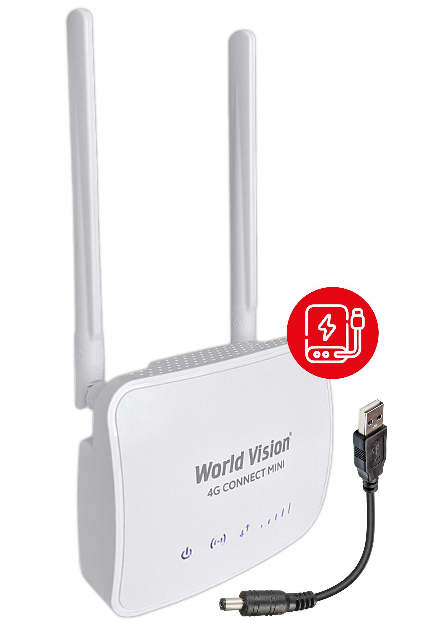 Wi-Fi роутер World Vision Connect Mini 4G LTE з двома виходами під антену 4G LTE Білий (1001801) - фото 6