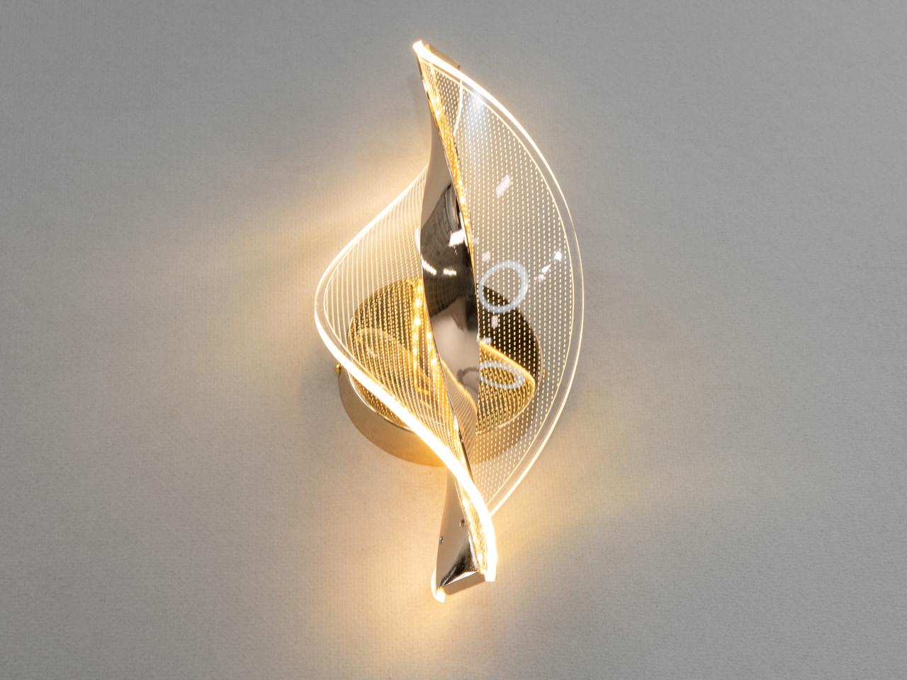 Настінний світильник світлодіодний в спальню F3851-1-LS 6W Золотий (2488097985) - фото 2