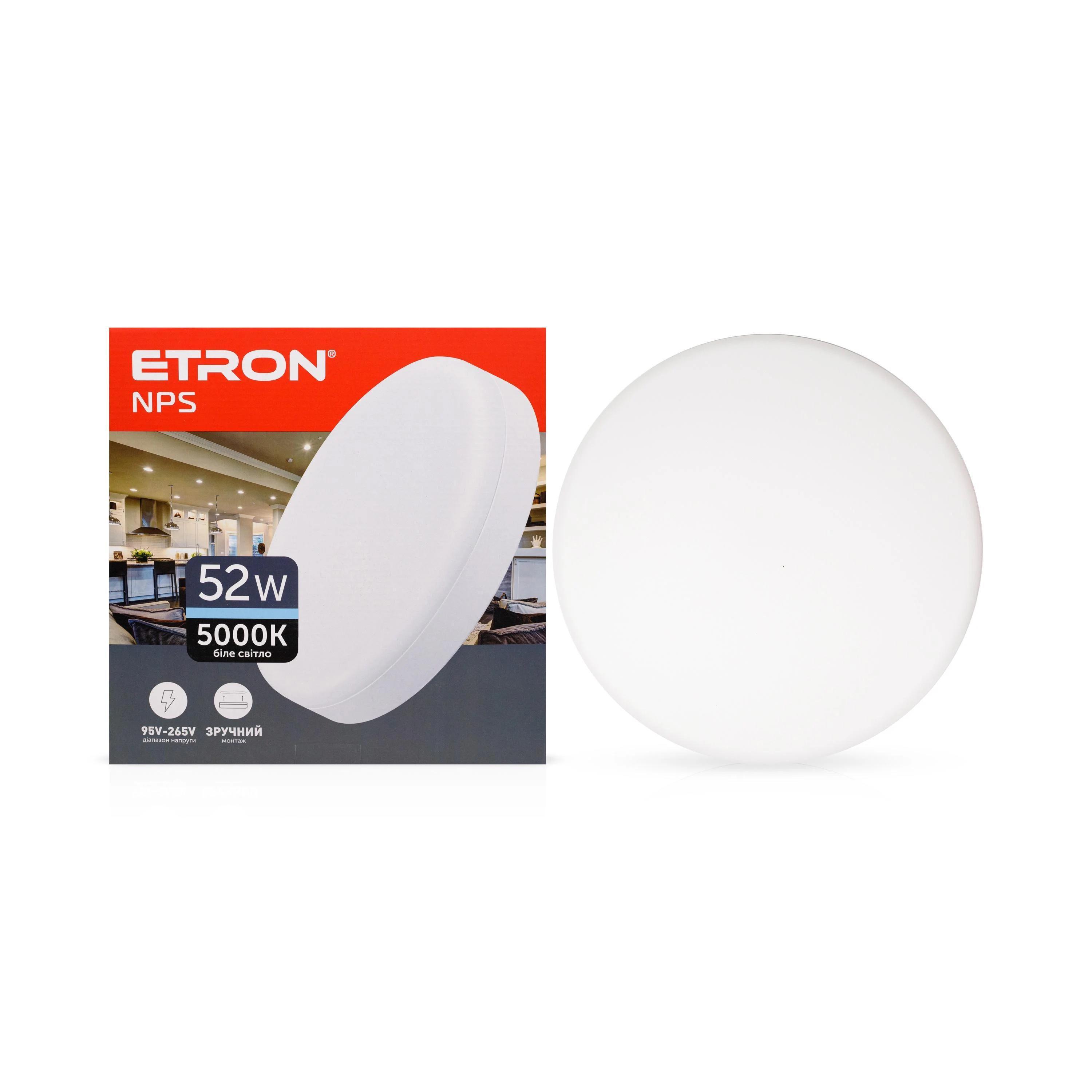 LED-светильник круглый ETRON 1-EMP-739 NPS 52W 5000К IP20 (27551854)