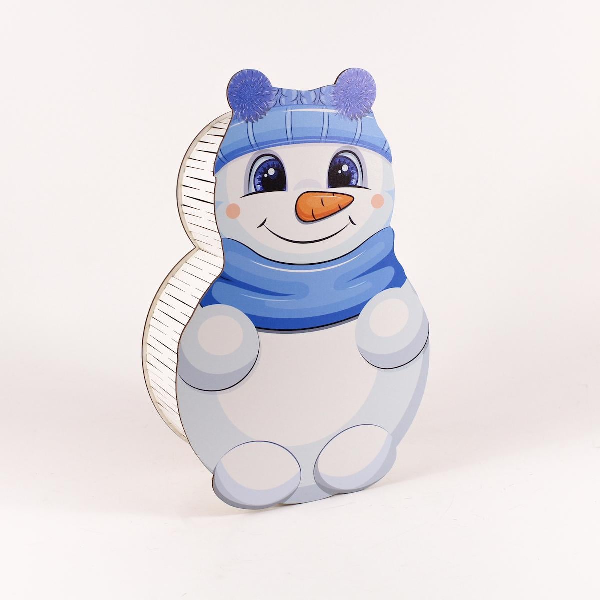 Коробочка "Сніговик" синій (4374)