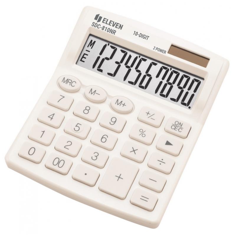 Калькулятор Eleven настольный 10-разрядный Белый (SDC-810NRWHE-el)