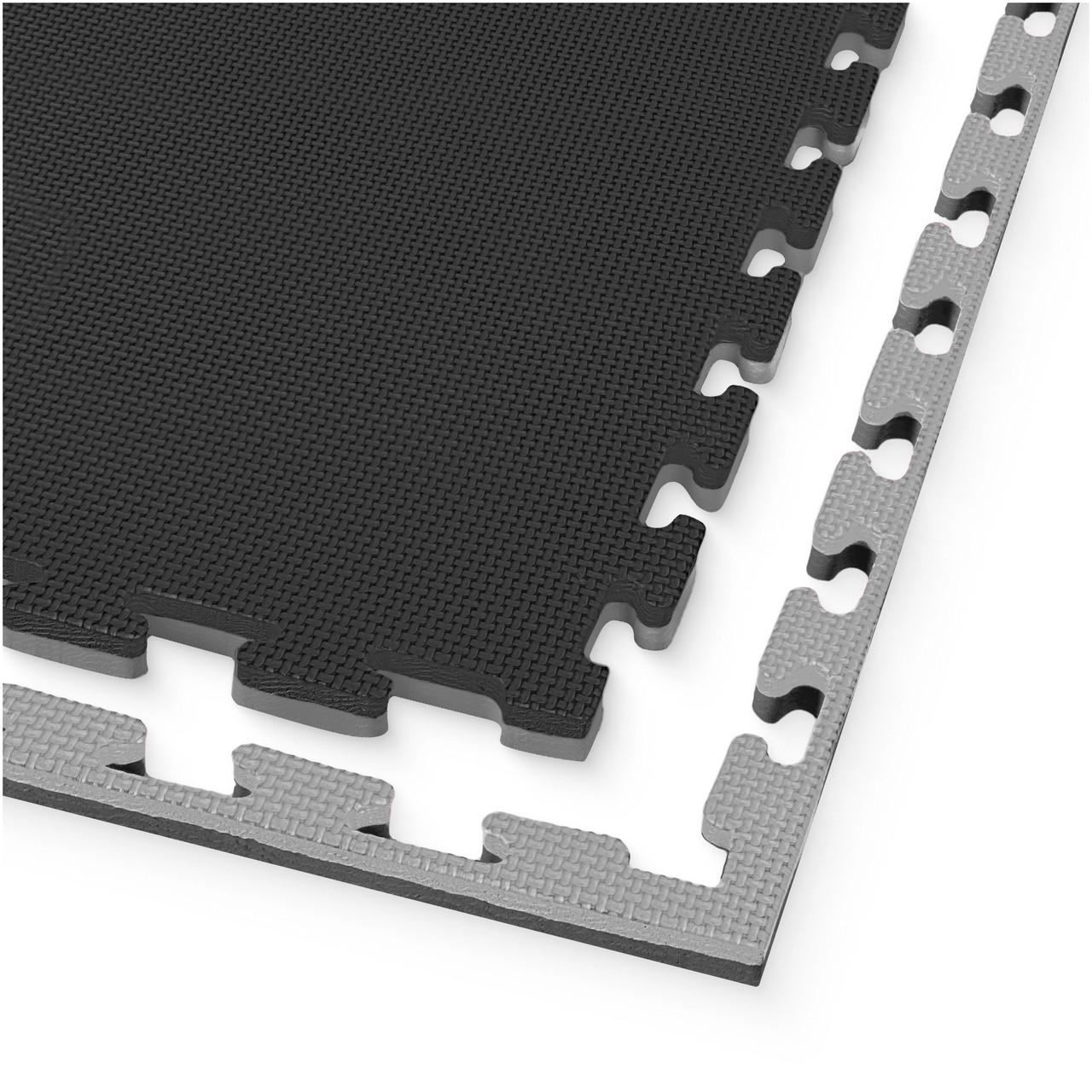 Мат-пазл ластівчин хвіст 4fizjo Mat Puzzle EVA 100х100х2 cм Black/Grey (P-5907739316226)