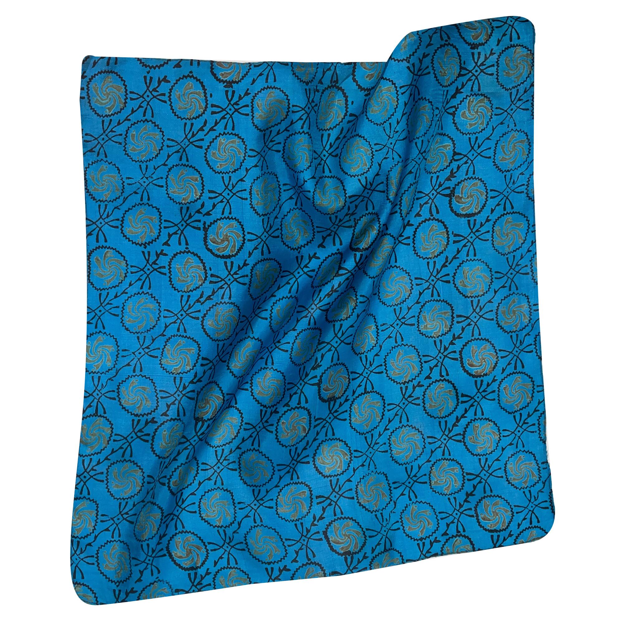 Платок шелковый Silk Route 50х50 см Синий (1710)