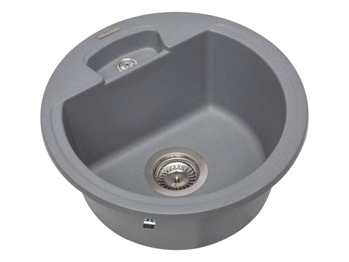 Кухонная мойка Miraggio VALENCIA круглая Серый (83920) Кухонная мойка Miraggio VALENCIA круглая Серый (83920)