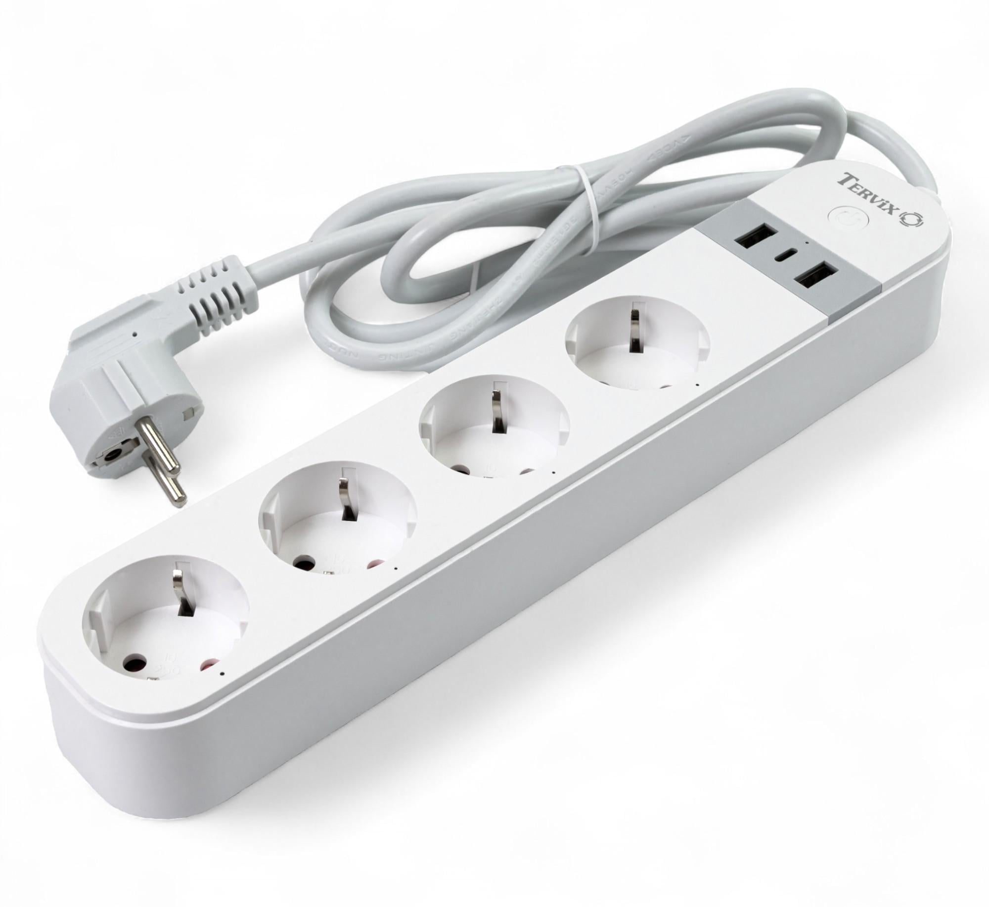 Подовжувач розумний Tervix Pro Line WiFi Power Strip (TRV-423421)