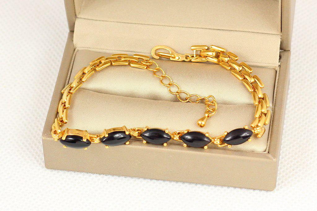 Браслет пунктир с черным ониксом 18,5 см (28767007) - фото 2 Браслет пунктир с черным ониксом 18,5 см (28767007) - фото 2