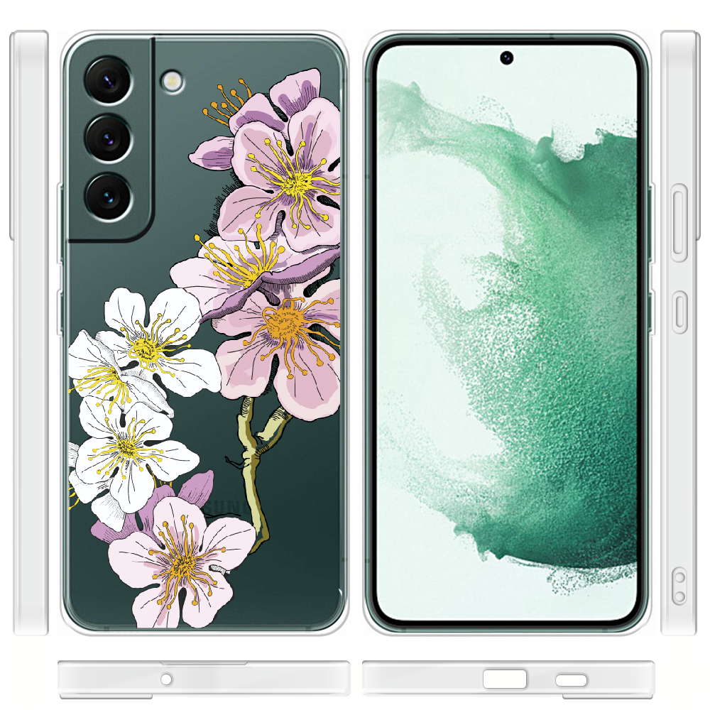 Чехол BoxFace Samsung Galaxy S22 (S901) Cherry Blossom Прозрачный силикон (44180-cc4-44180) - фото 3