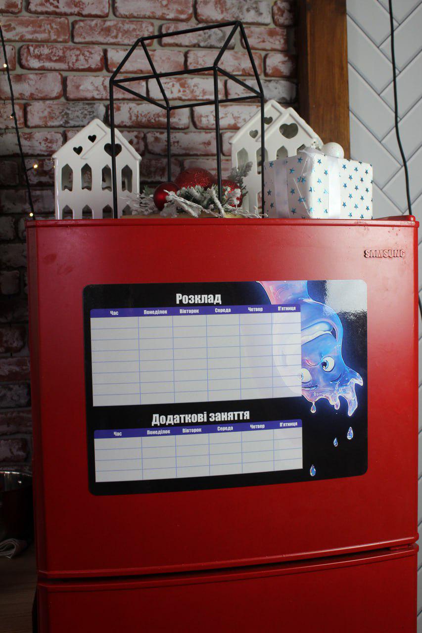 Планер магнитный Расписание уроков и кружки А3 Водичка с маркером (27415069) - фото 4 Планер магнитный Расписание уроков и кружки А3 Водичка с маркером (27415069) - фото 4