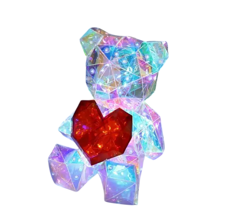 Мишка LED love Разноцветный (2376318460)