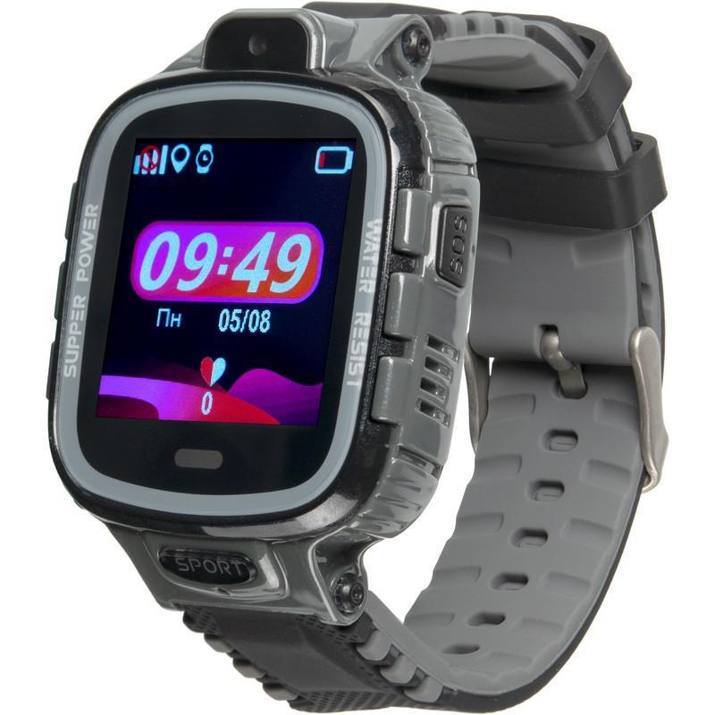 Часы детские смарт с GPS трекером Gelius Pro GP-PK001 Pro Kid Black/Silver