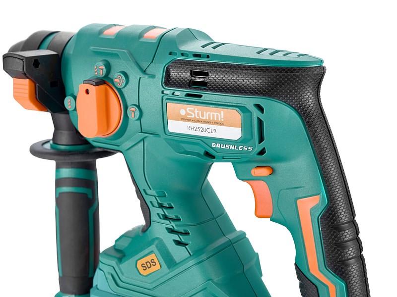 Перфоратор акумуляторний Sturm RH2520CLB 2415714618 ударний у кейсі 20 В без АКБ та ЗУ - фото 3 Перфоратор акумуляторний Sturm RH2520CLB 2415714618 ударний у кейсі 20 В без АКБ та ЗУ - фото 3