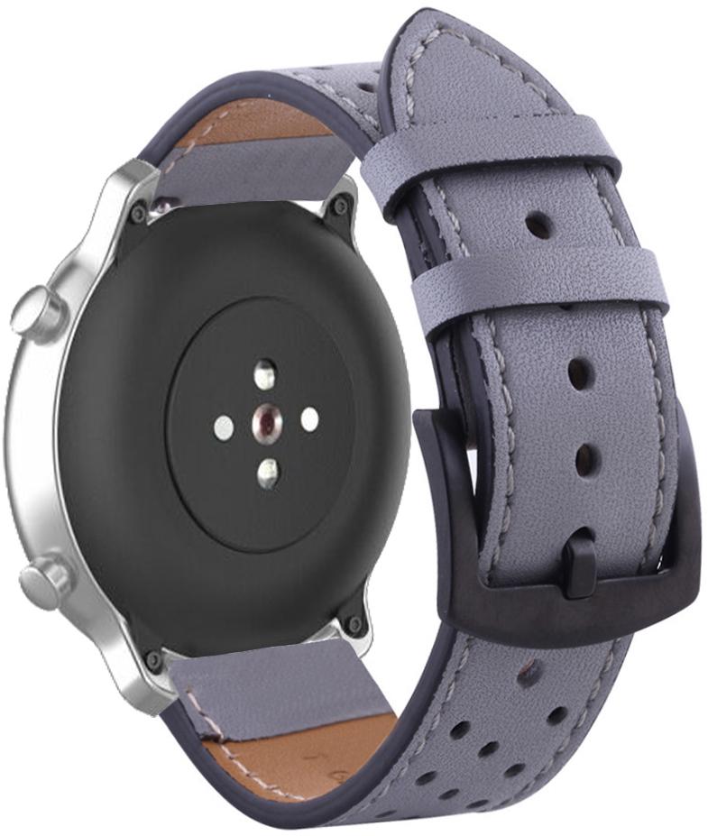 Ремінець шкіряний Classico для Amazfit GTR 42 мм Grey (20657)