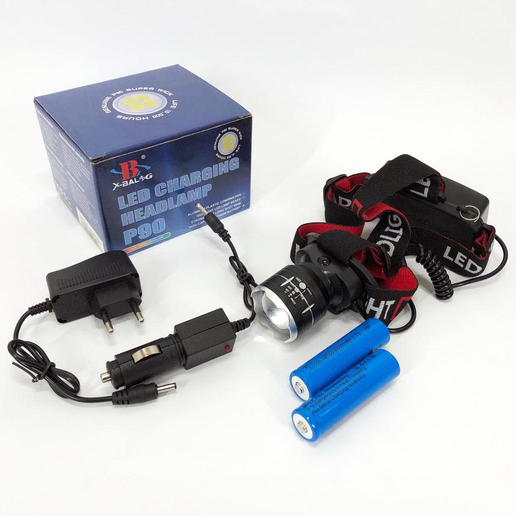 Фонарь налобный X-Balog BL-T09B-P90 водонепроницаемый (ws31226)