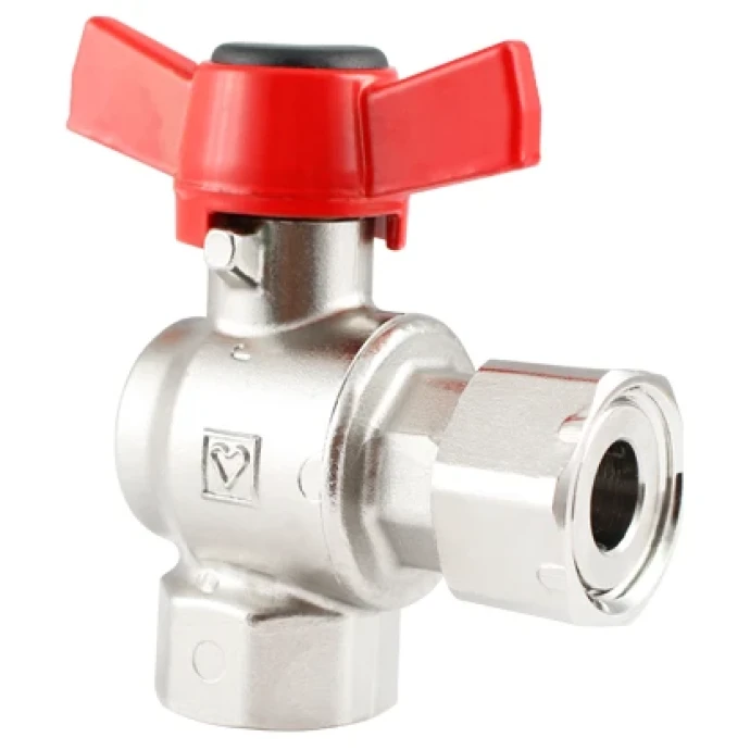 Кран кульовий Herz з накидною гайкою 1/2" (AKD53992)