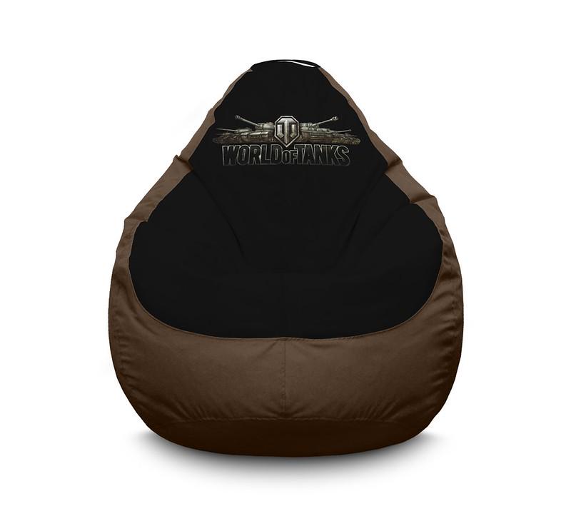 Кресло мешок iPuff World of Tanks Logo Оксфорд XL 80x110 см Коричневый Кресло мешок iPuff World of Tanks Logo Оксфорд XL 80x110 см Коричневый