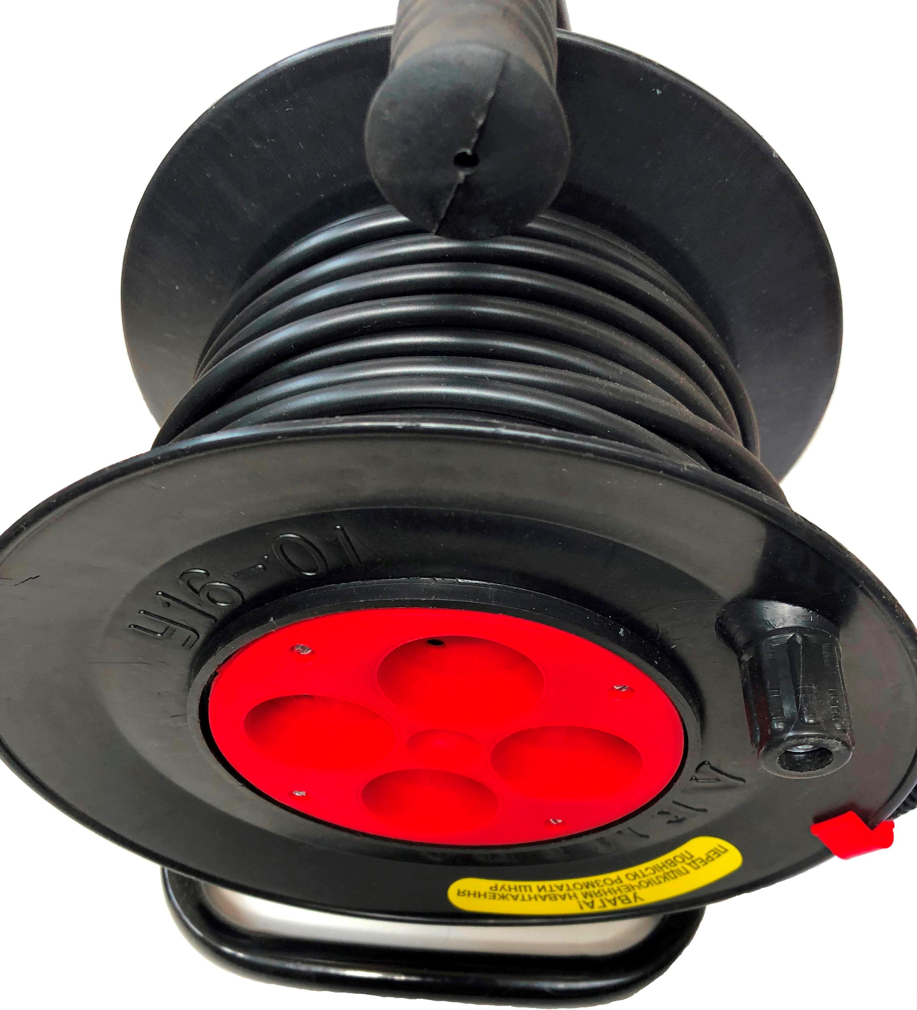 Подовжувач Леміра ПВС 2х1 У16-01 на котушці 25 м 4 гнізда без заземлення - фото 2