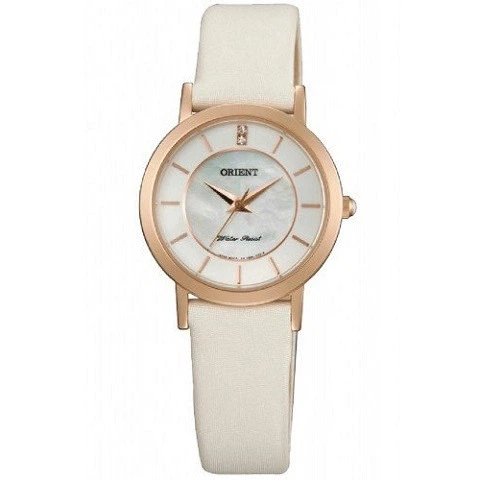 Наручний годинник чоловічий Orient Quartz FUB96004W з сталевим корпусом WR 30 м Перламутровий (3141473317)