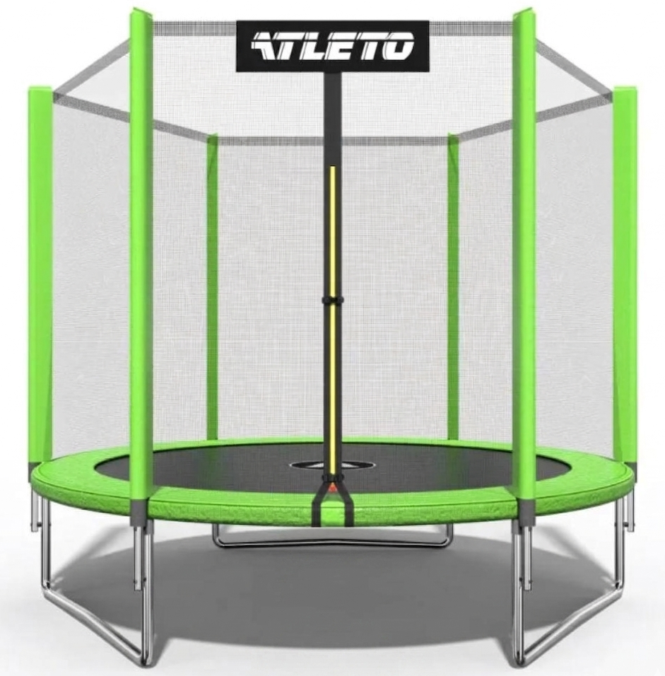 Батут детский Atleto с сеткой 183 см Зеленый (4976)