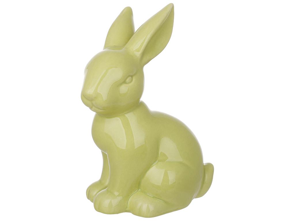 Декоративная фарфоровая фигурка Кролик 10,3х7х14 см Салатовый (BDI-495-518)